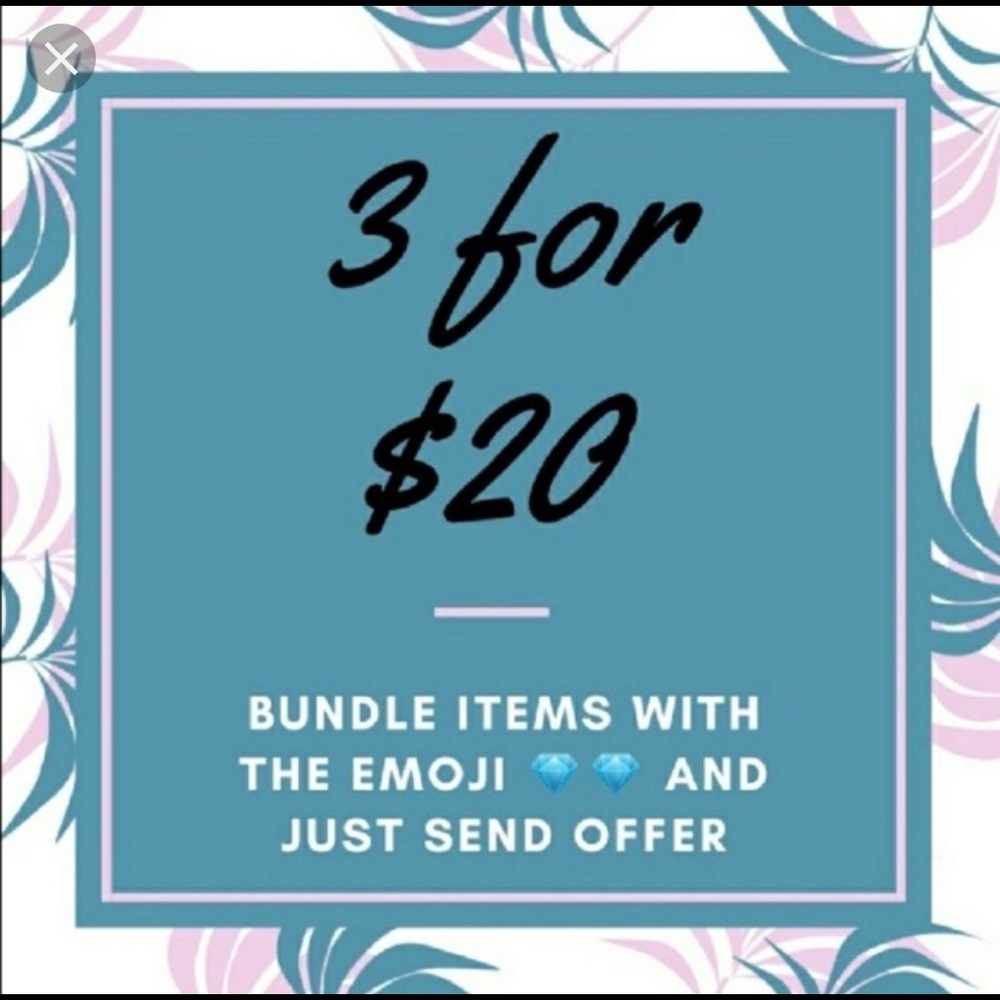 3 items for 20 and 4 for 25. Only items with 💎